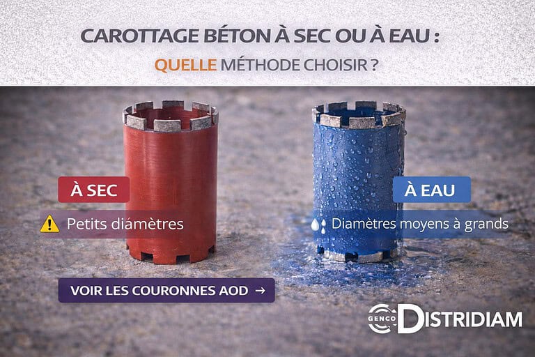 Carottage béton à sec ou à eau : quelle méthode choisir ? – DISTRIDIAM