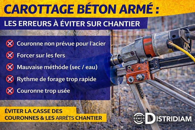 Carottage béton armé : les erreurs à éviter sur chantier – DISTRIDIAM