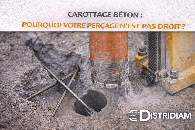Carottage béton : pourquoi votre perçage n’est pas droit ? – DISTRIDIAM