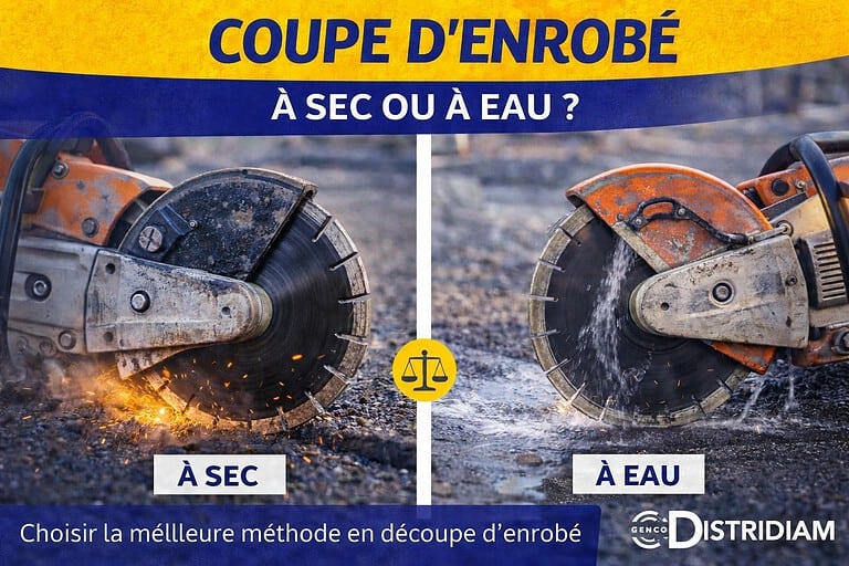 Coupe d’enrobé : à sec ou à eau ? – DISTRIDIAM