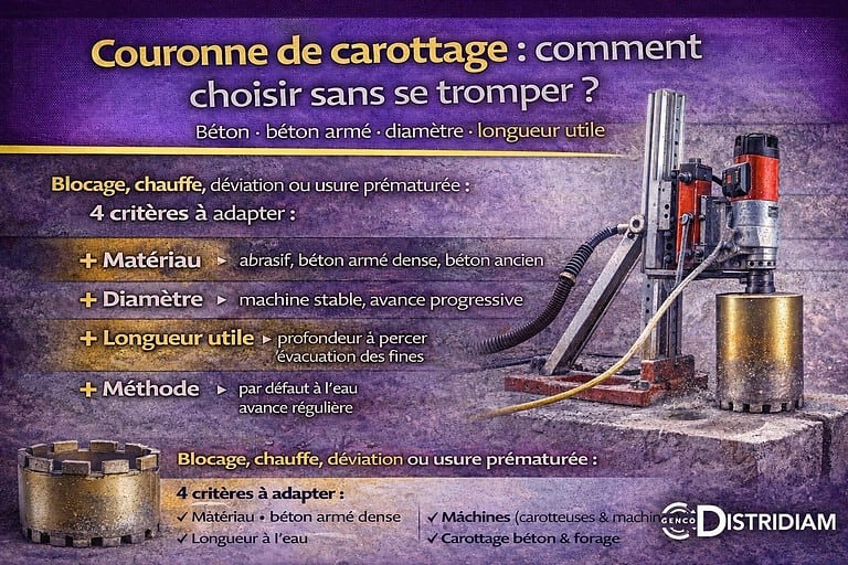 Couronne de carottage : comment choisir sans se tromper ? – DISTRIDIAM