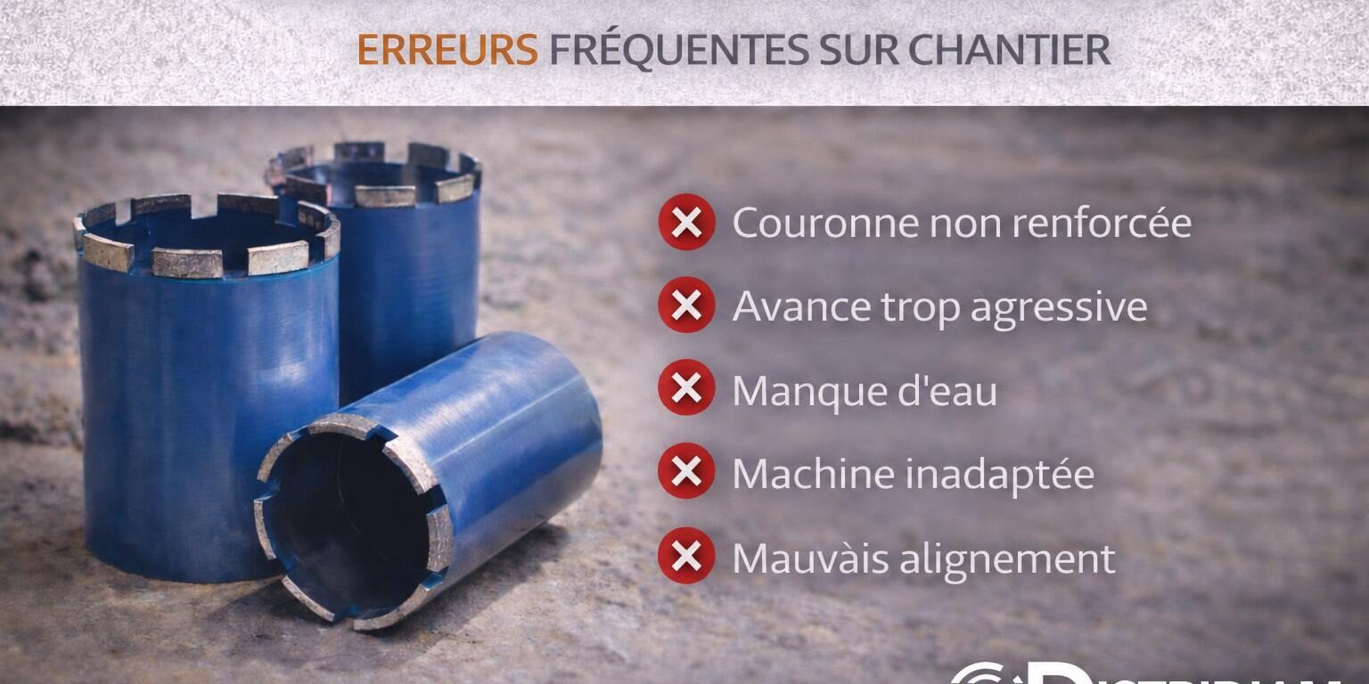 Couronne diamant béton armé : erreurs fréquentes sur chantier – DISTRIDIAM