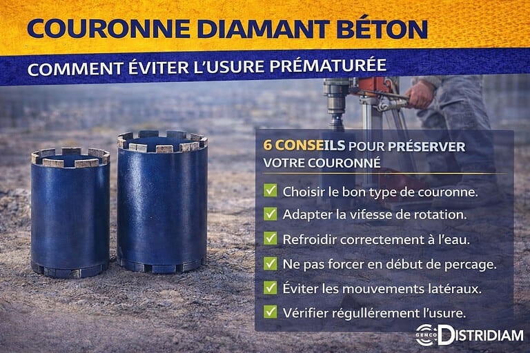 Couronne diamant béton : comment éviter l’usure prématurée – DISTRIDIAM
