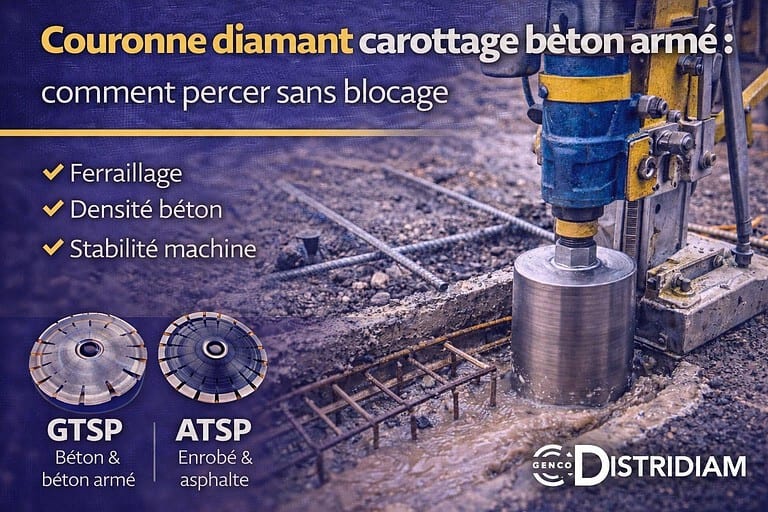 Couronne diamant carottage béton armé : comment percer sans blocage – DISTRIDIAM