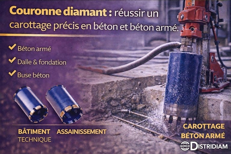 Couronne diamant : réussir un carottage précis en béton et béton armé – DISTRIDIAM