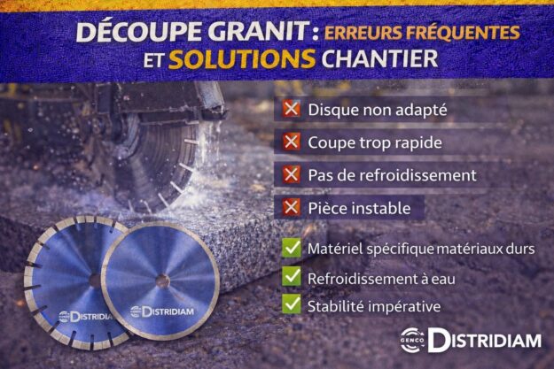 Découpe granit : erreurs fréquentes et solutions chantier – DISTRIDIAM