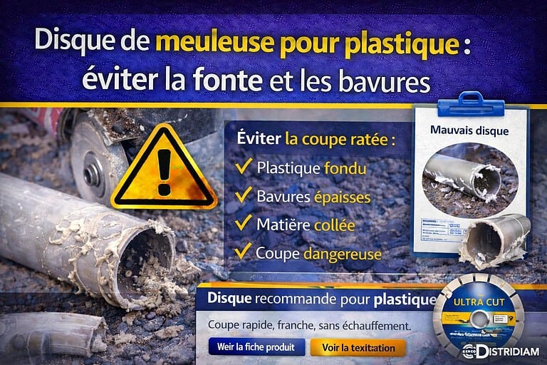 Disque de meuleuse pour plastique : éviter la fonte et les bavures – DISTRIDIAM