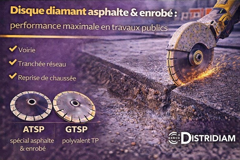 Disque diamant asphalte and enrobé : performance maximale en travaux publics – DISTRIDIAM