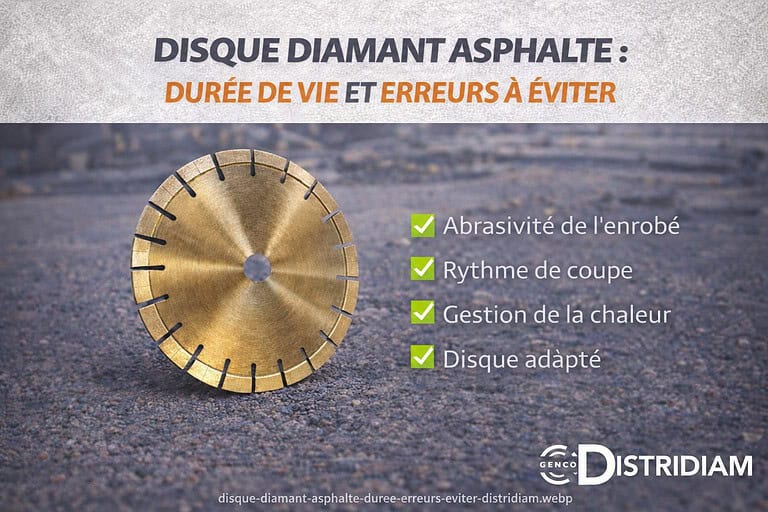 Disque diamant asphalte : durée de vie et erreurs à éviter – DISTRIDIAM