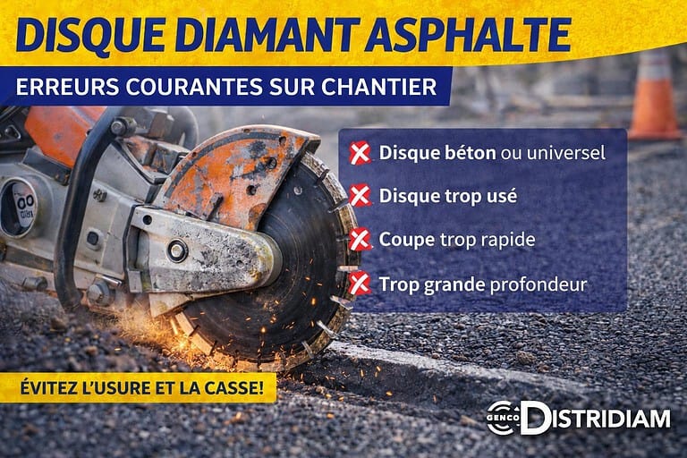 Disque diamant asphalte : erreurs courantes sur chantier – DISTRIDIAM