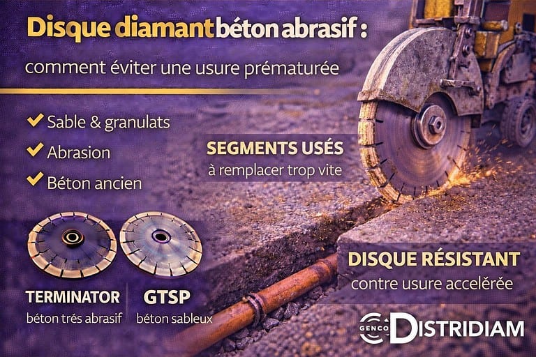 Disque diamant béton abrasif : comment éviter une usure prématurée – DISTRIDIAM