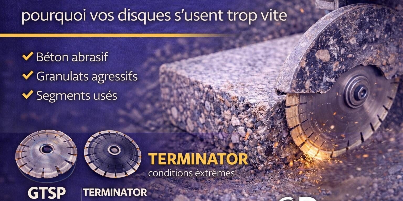 Disque diamant béton abrasif : pourquoi vos disques s’usent trop vite – DISTRIDIAM