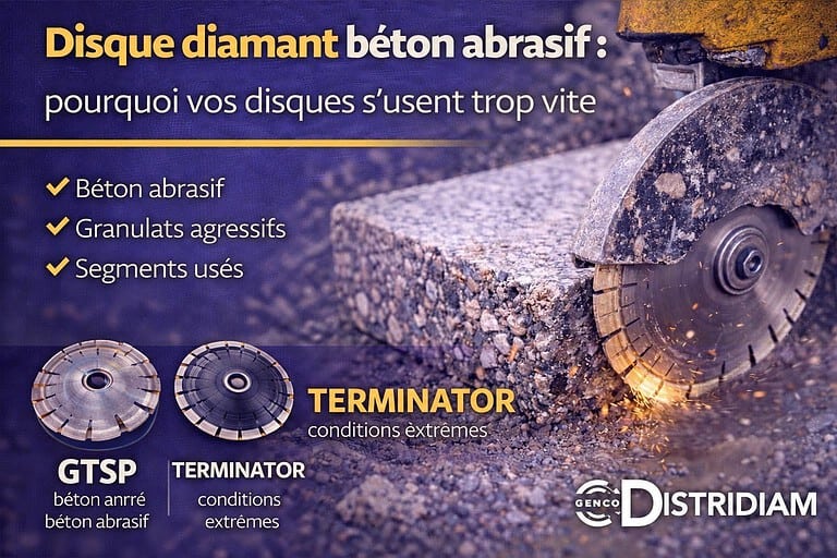 Disque diamant béton abrasif : pourquoi vos disques s’usent trop vite – DISTRIDIAM