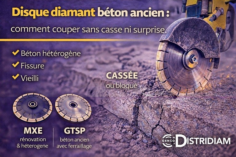 Disque diamant béton ancien : comment couper sans casse ni surprise – DISTRIDIAM