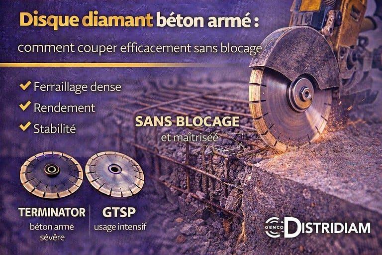 Disque diamant béton armé : comment couper efficacement sans blocage – DISTRIDIAM