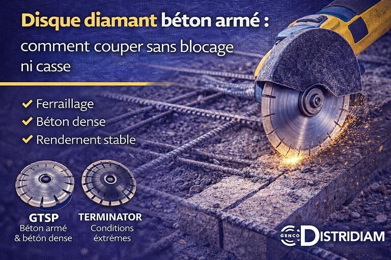 Disque diamant béton armé : comment couper sans blocage ni casse – DISTRIDIAM