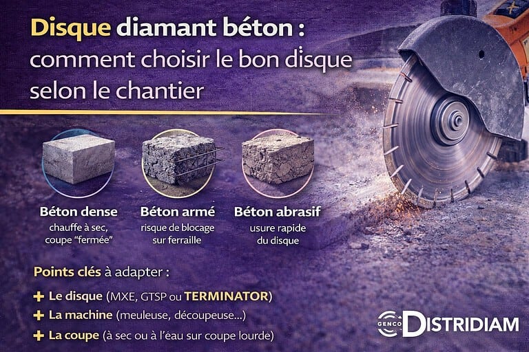 Disque diamant béton : comment choisir le bon disque selon le chantier – DISTRIDIAM