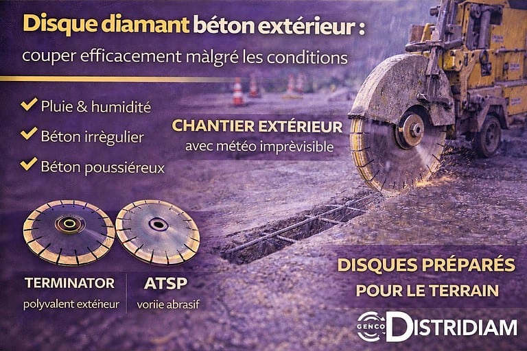 Disque diamant béton extérieur : couper efficacement malgré les conditions – DISTRIDIAM