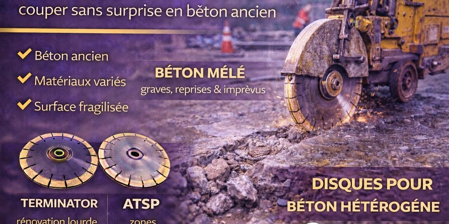 Disque diamant béton rénovation : couper sans surprise en béton ancien – DISTRIDIAM