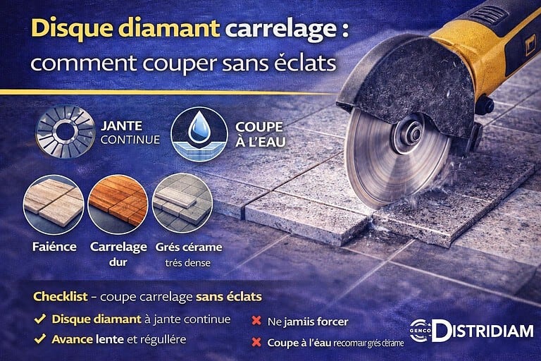 Disque diamant carrelage : comment couper sans éclats – DISTRIDIAM