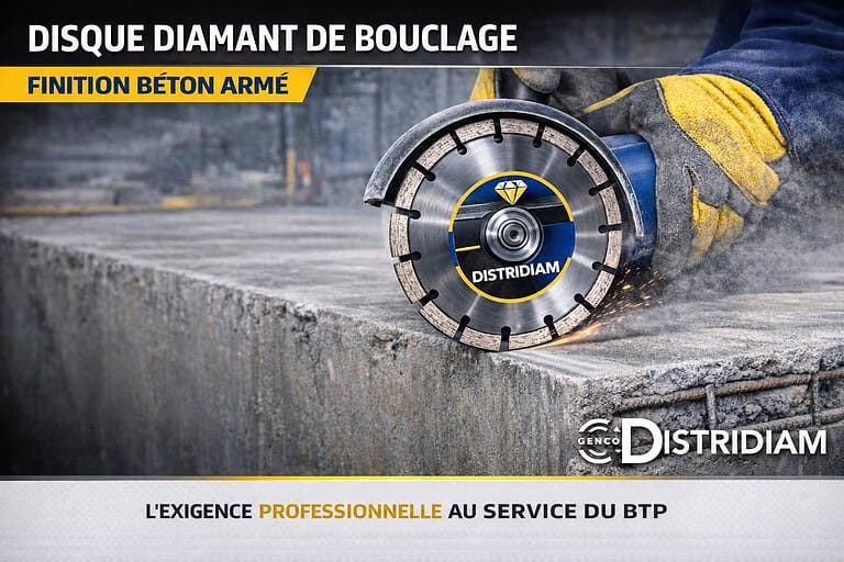 Disque diamant de bouclage : finition béton armé propre et maîtrisée – DISTRIDIAM