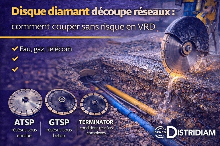 Disque diamant découpe réseaux : comment couper sans risque en VRD – DISTRIDIAM