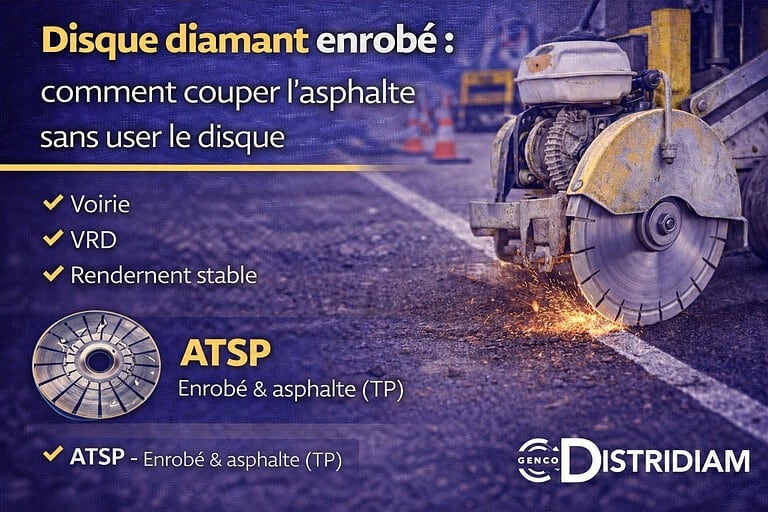 Disque diamant enrobé : comment couper l’asphalte sans user le disque – DISTRIDIAM