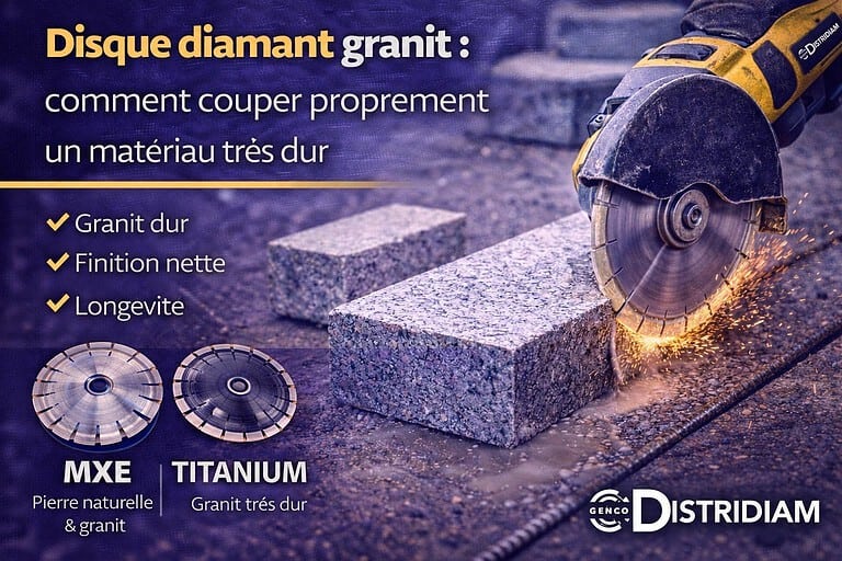 Disque diamant granit : comment couper proprement un matériau très dur – DISTRIDIAM