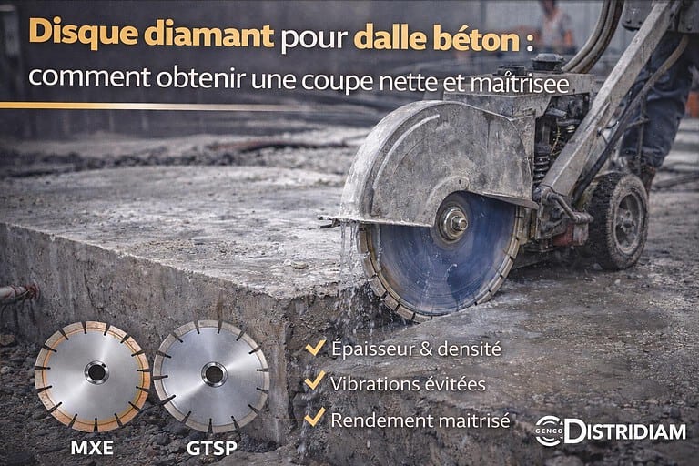 Disque diamant pour dalle béton : comment obtenir une coupe nette et maîtrisée – DISTRIDIAM