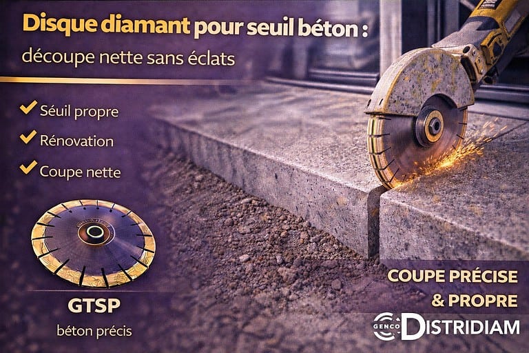 Disque diamant pour seuil béton : découpe nette sans éclats – DISTRIDIAM