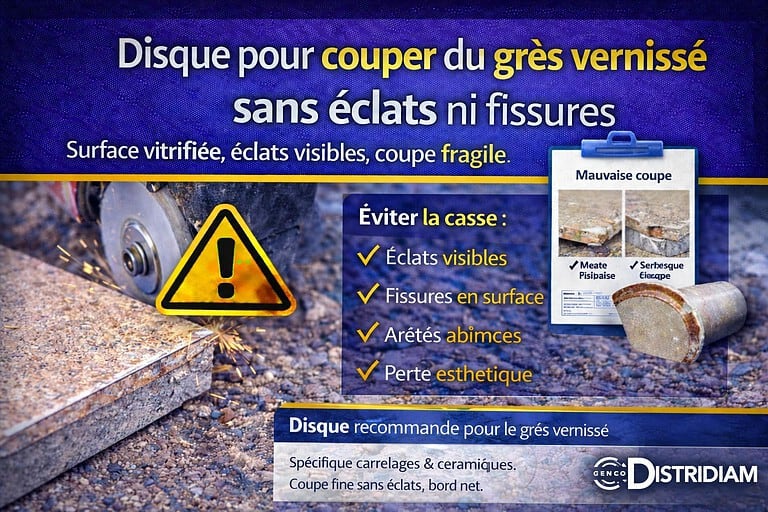 Disque pour couper du grès vernissé sans éclats ni fissures – DISTRIDIAM