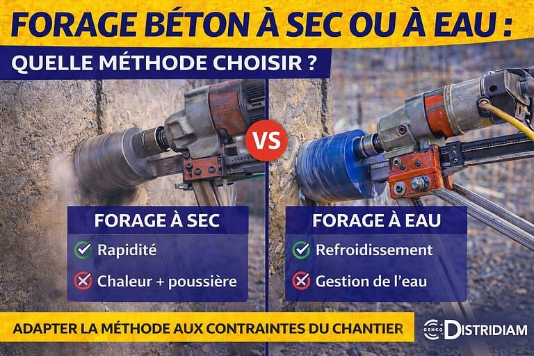 Forage béton à sec ou à eau : quelle méthode choisir ? – DISTRIDIAM
