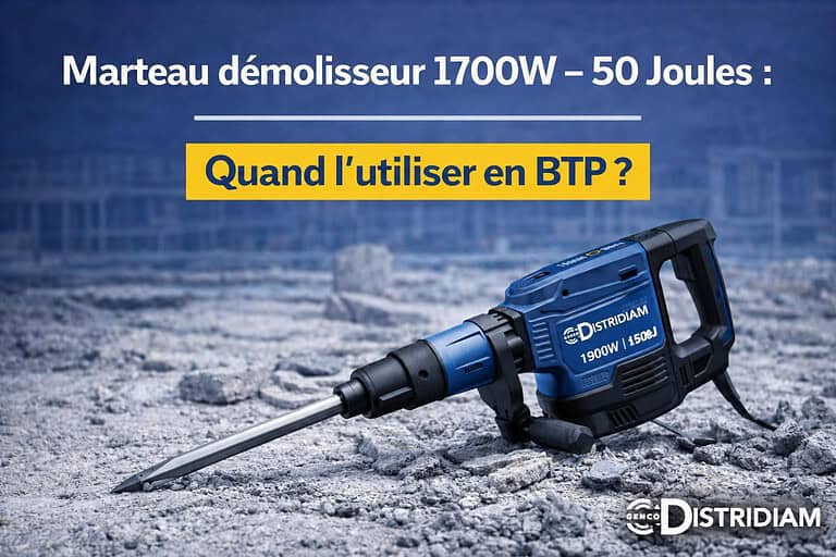Marteau démolisseur 1700W – 50 Joules : quand l’utiliser en BTP ? – DISTRIDIAM