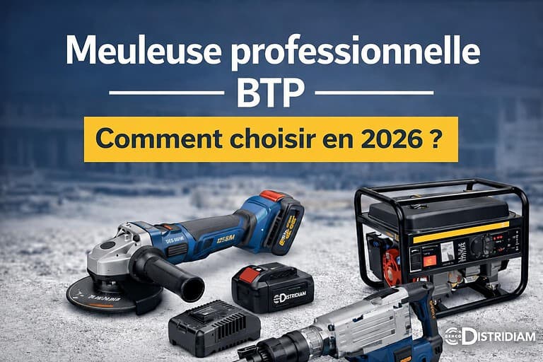 Meuleuse professionnelle BTP : comment choisir en 2026 ? | DISTRIDIAM – DISTRIDIAM