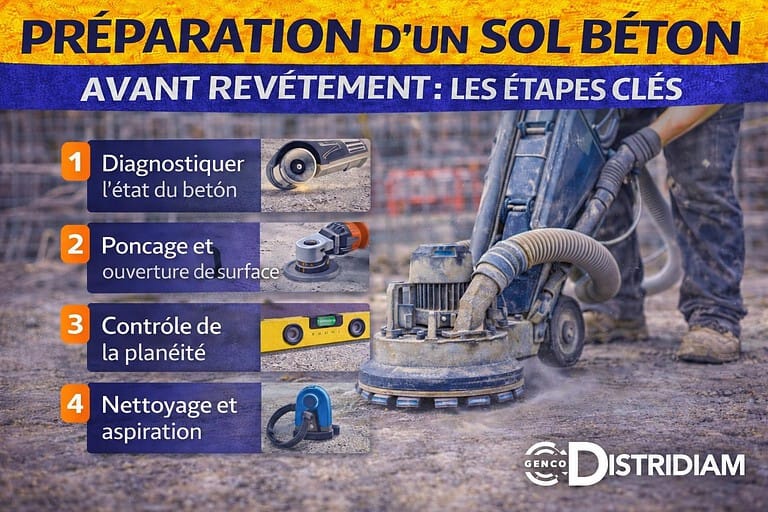 Préparation d’un sol béton avant revêtement : les étapes clés – DISTRIDIAM