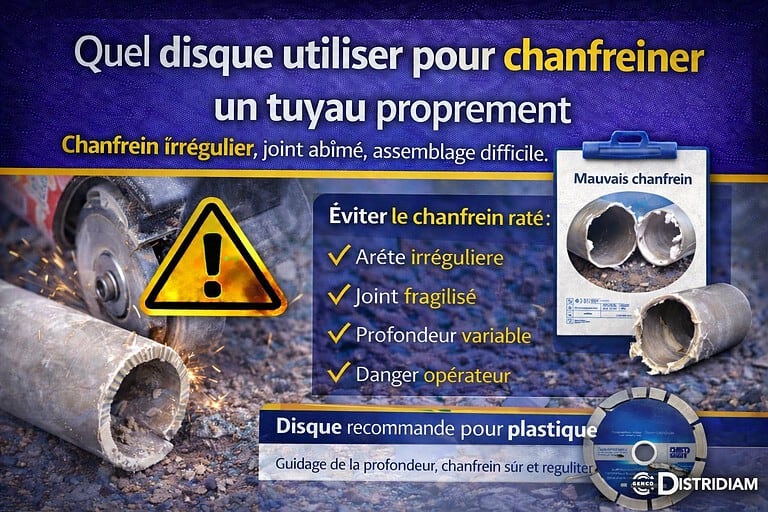 Quel disque utiliser pour chanfreiner un tuyau proprement – DISTRIDIAM