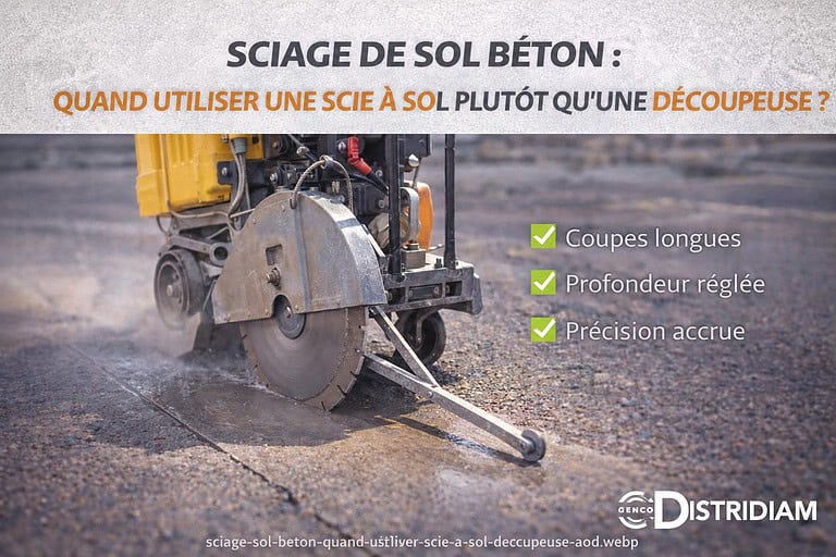 Sciage de sol béton : quand utiliser une scie à sol plutôt qu’une découpeuse ? – DISTRIDIAM