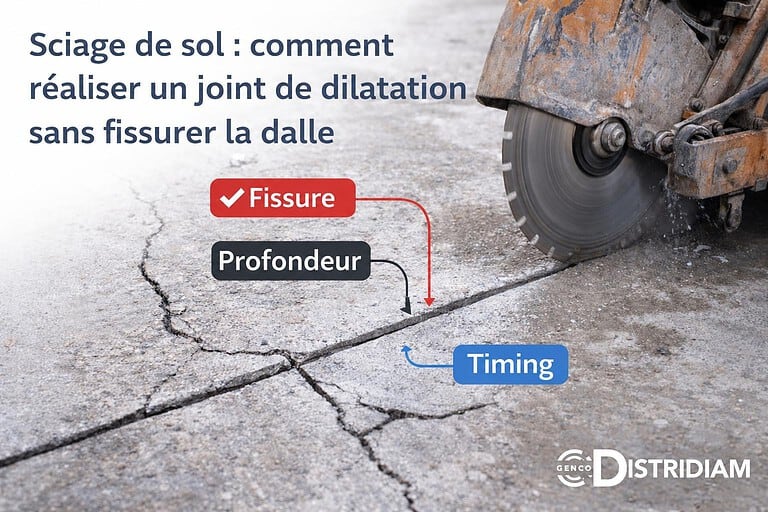 Sciage de sol : comment réaliser un joint de dilatation sans fissurer la dalle – DISTRIDIAM