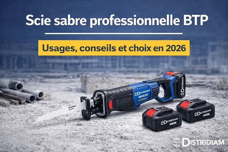 Scie sabre professionnelle BTP : usages, conseils et choix en 2026 – DISTRIDIAM